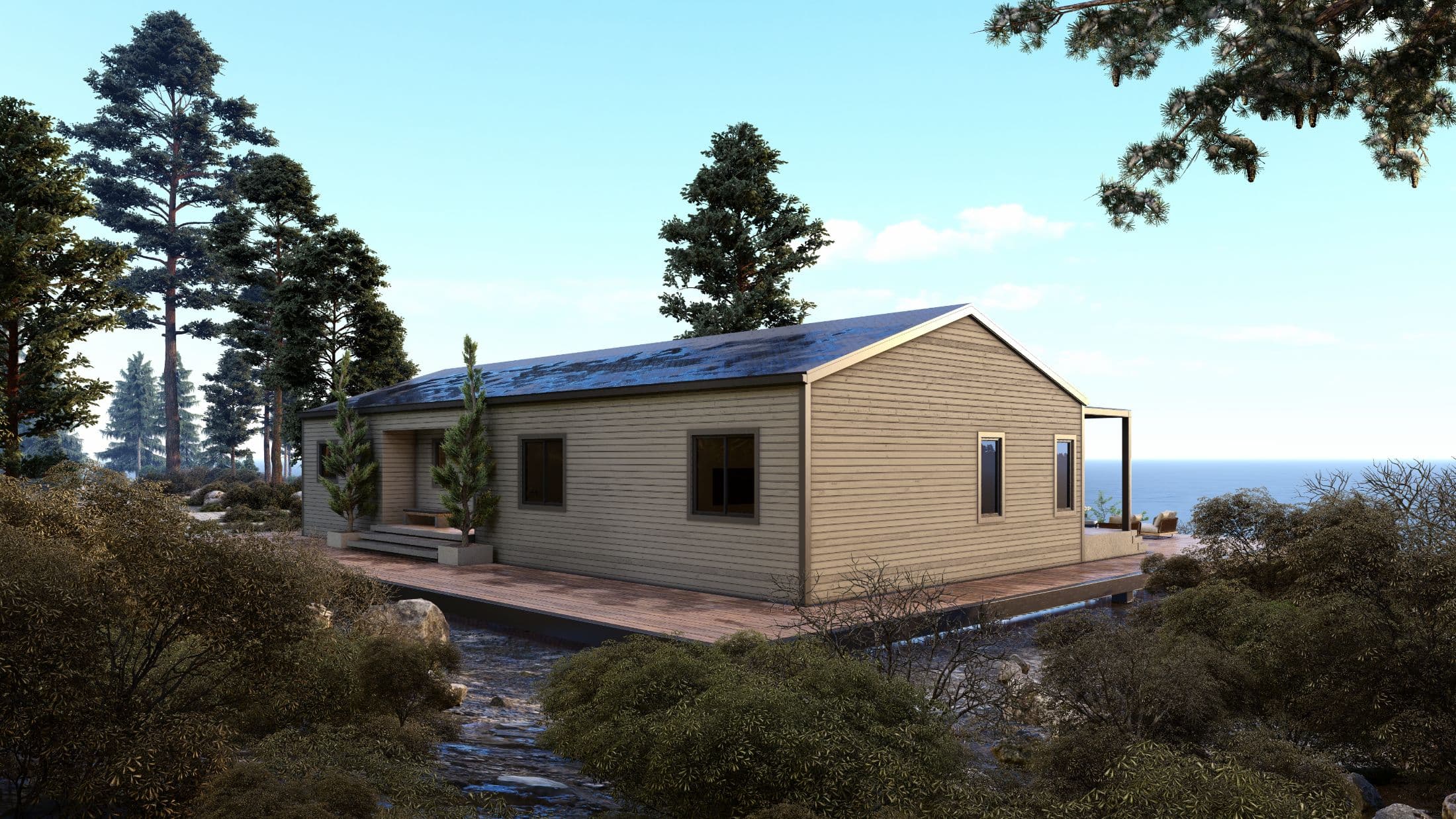 Model 17 exterior home features