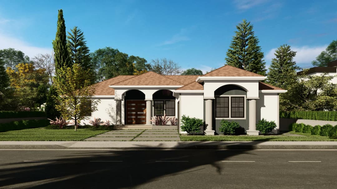 Model 13 exterior home features