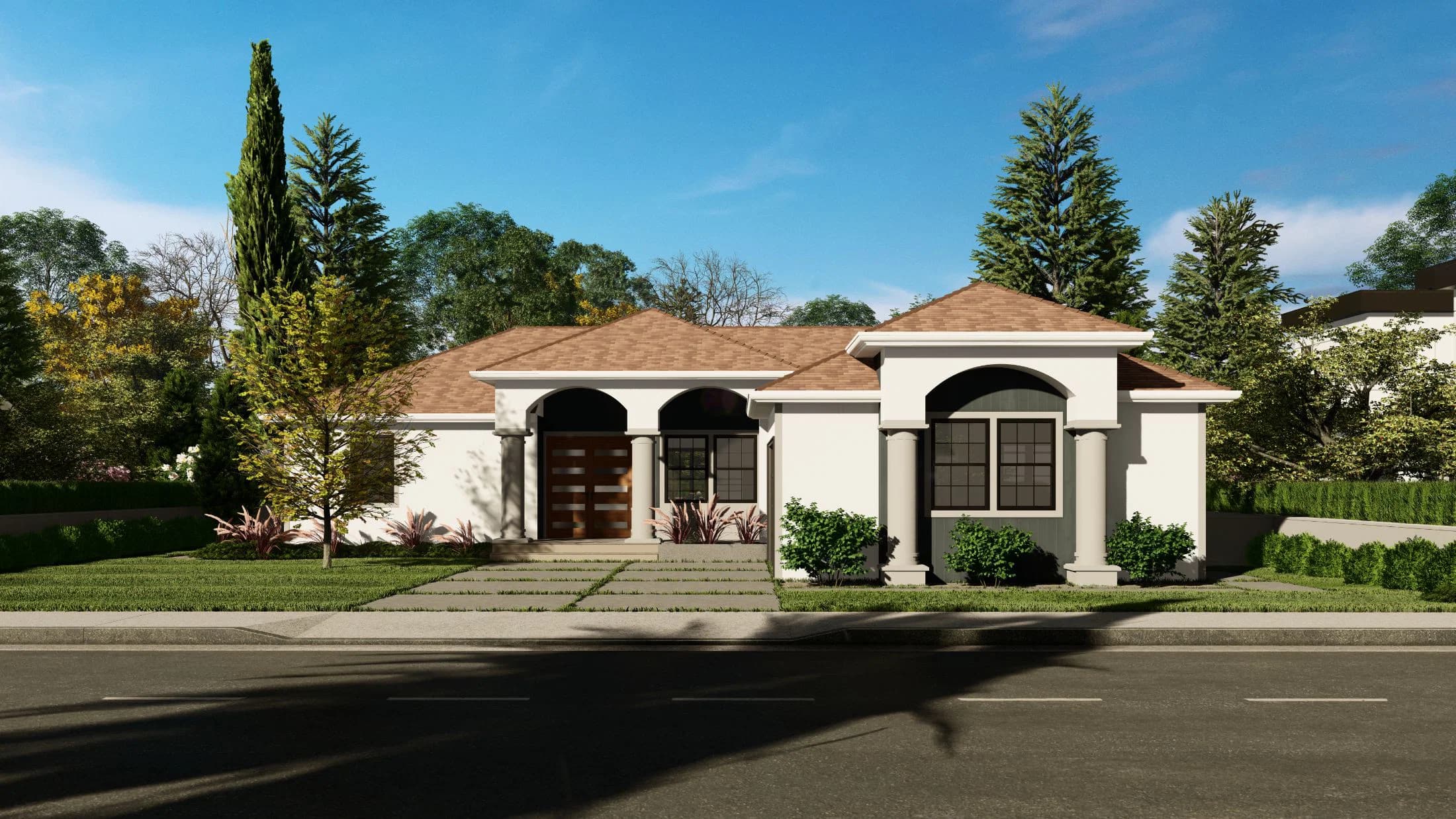 Model 13 exterior home features