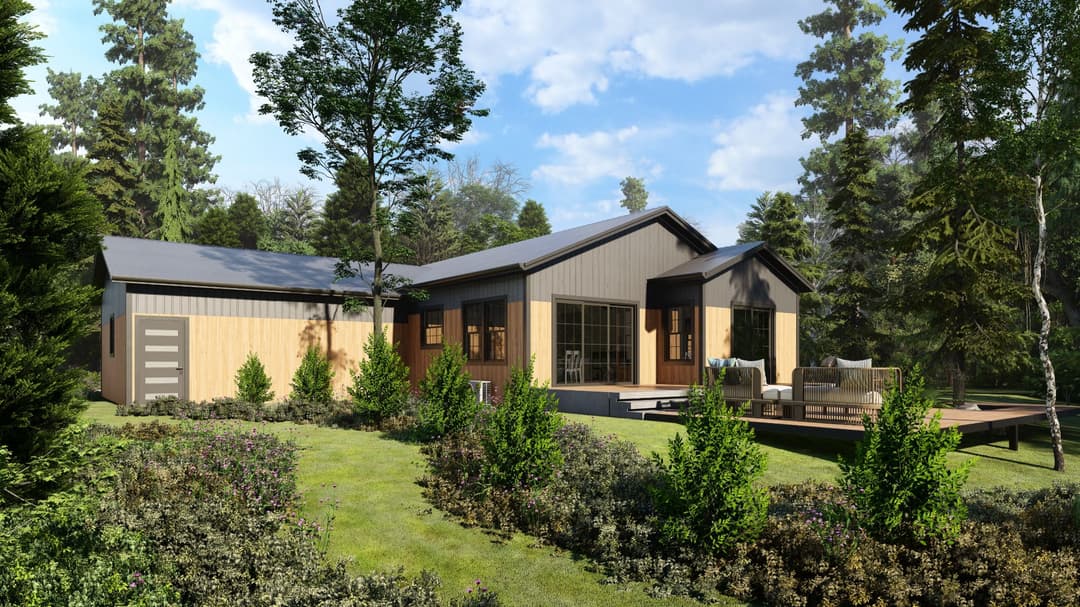 Model 14 exterior home features