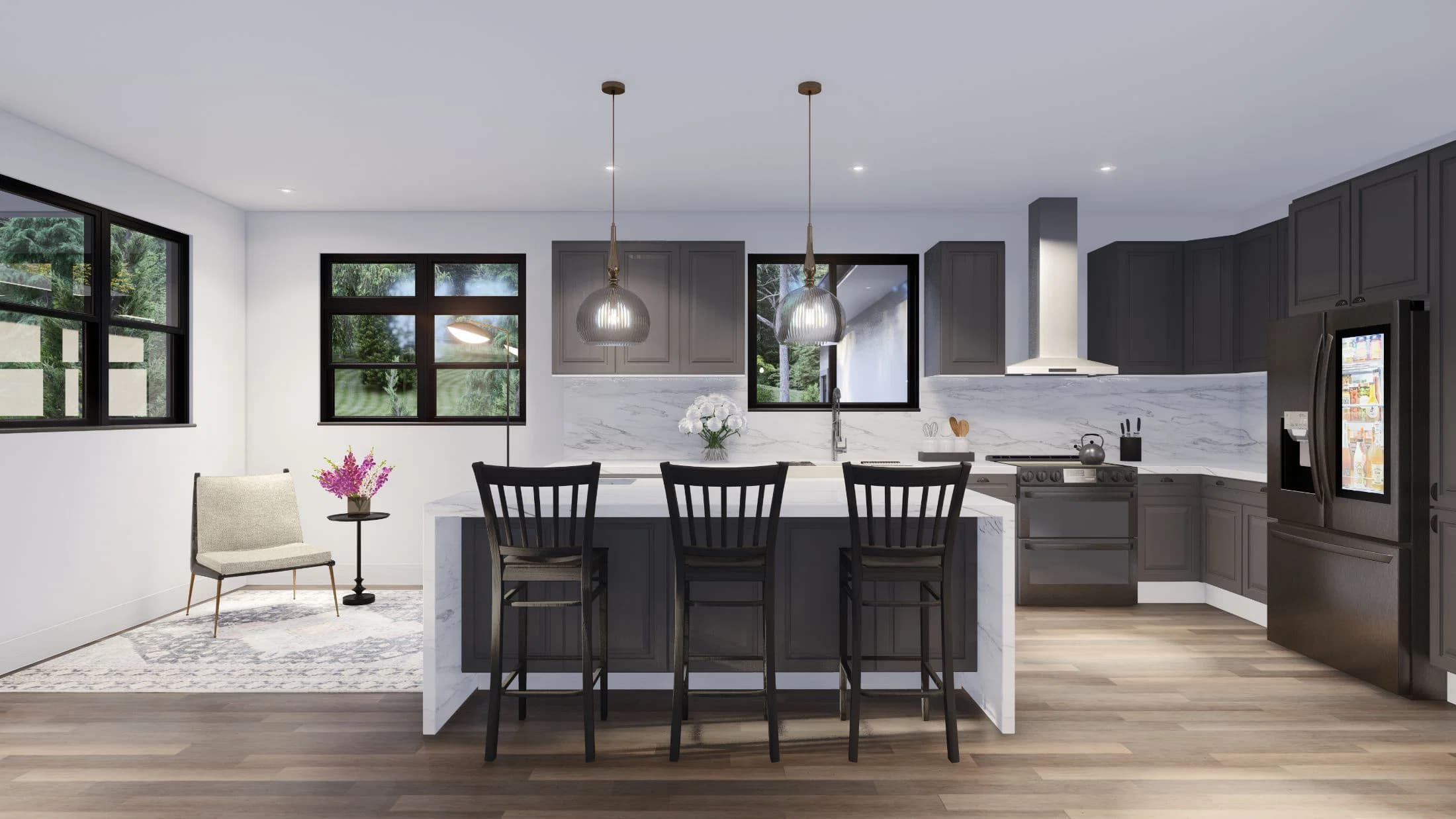 Model 3 kitchen home features