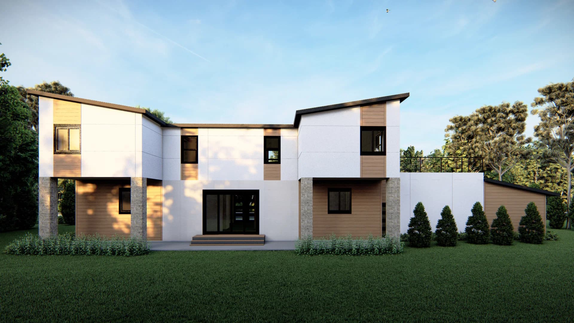 Model 32 exterior home features