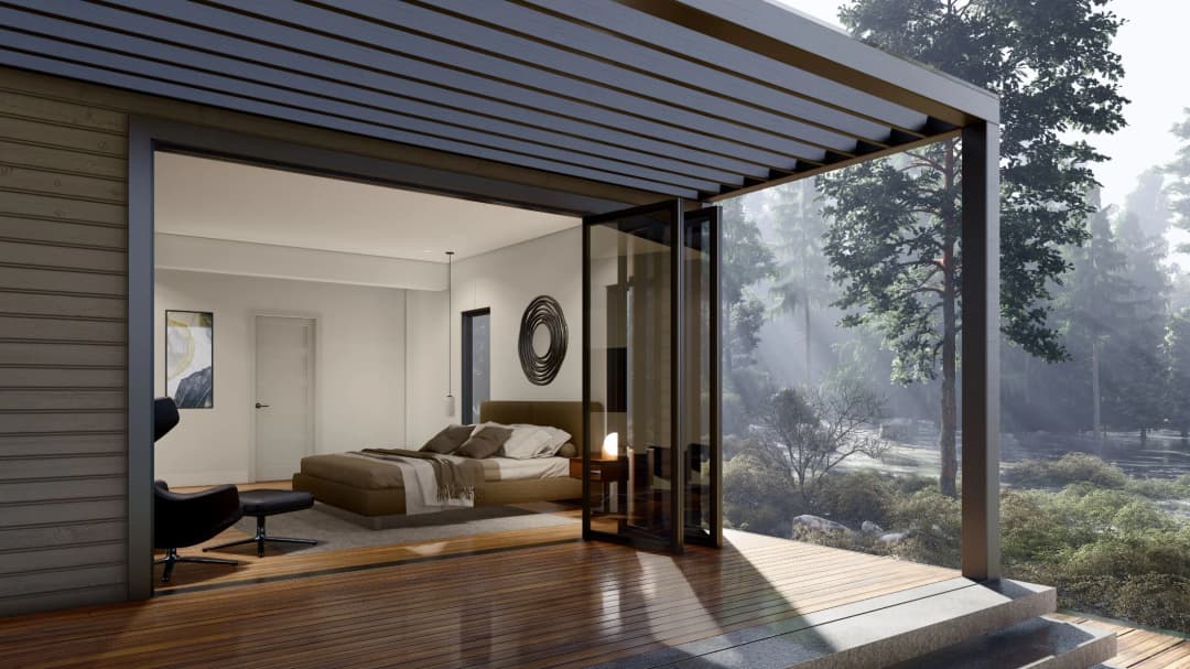 Model 17 exterior home features