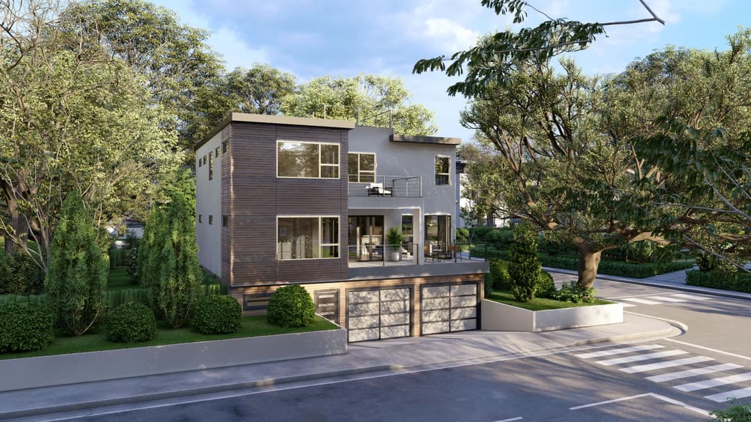Model 9 hero, elevation, and exterior home features