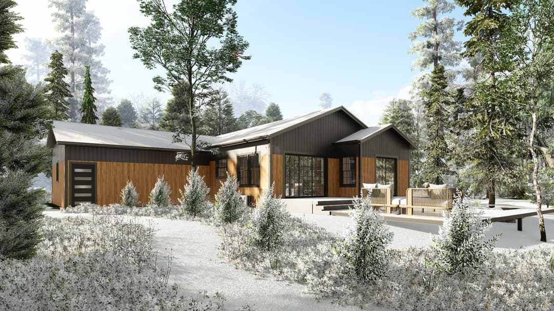 Model 14 exterior home features