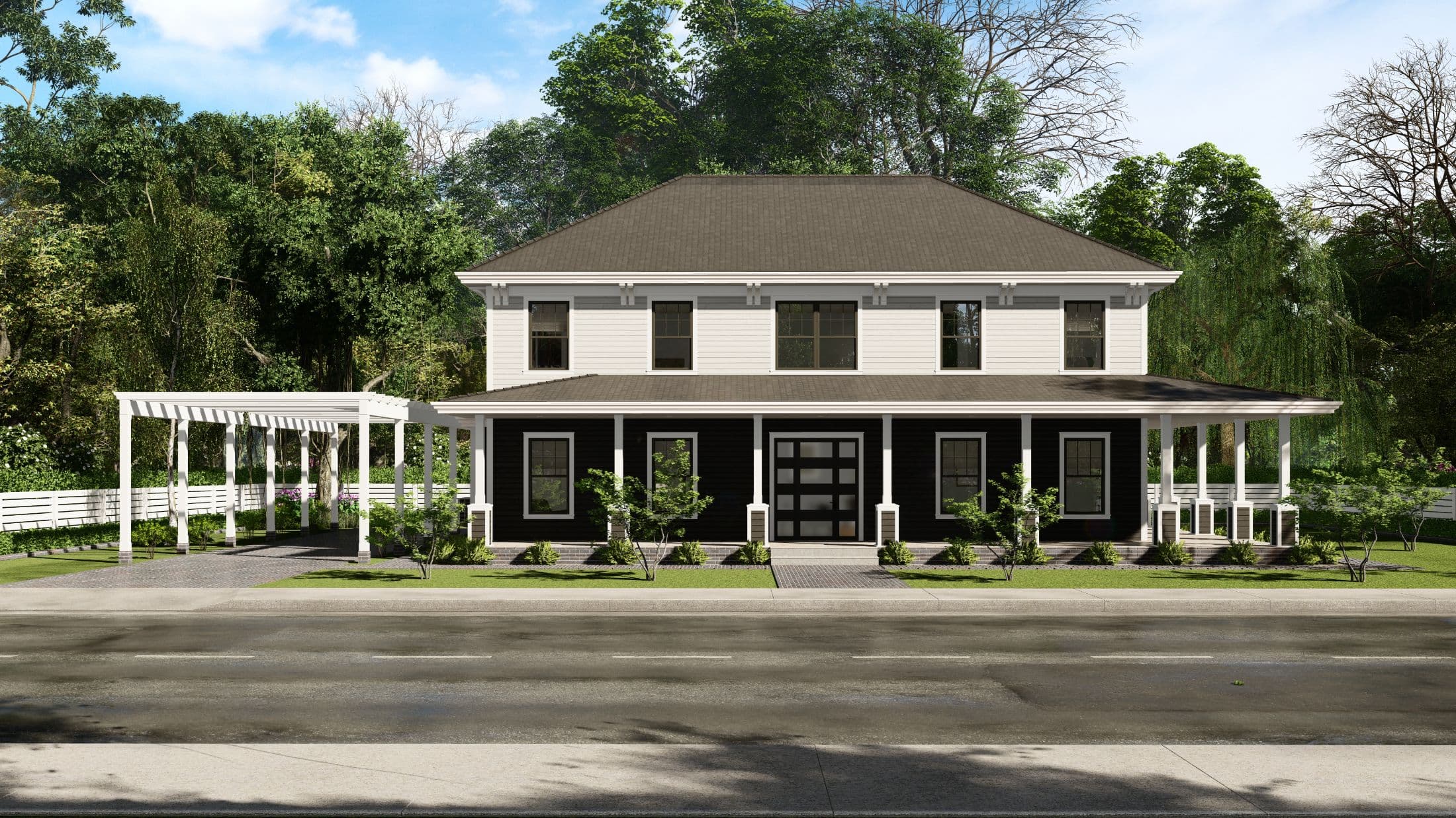 Model 21 exterior home features