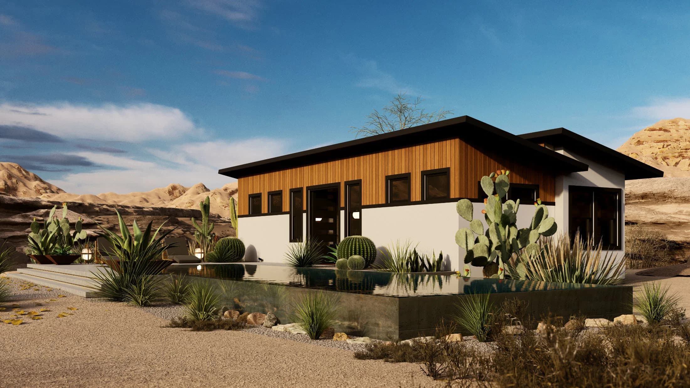 Model 25 exterior home features