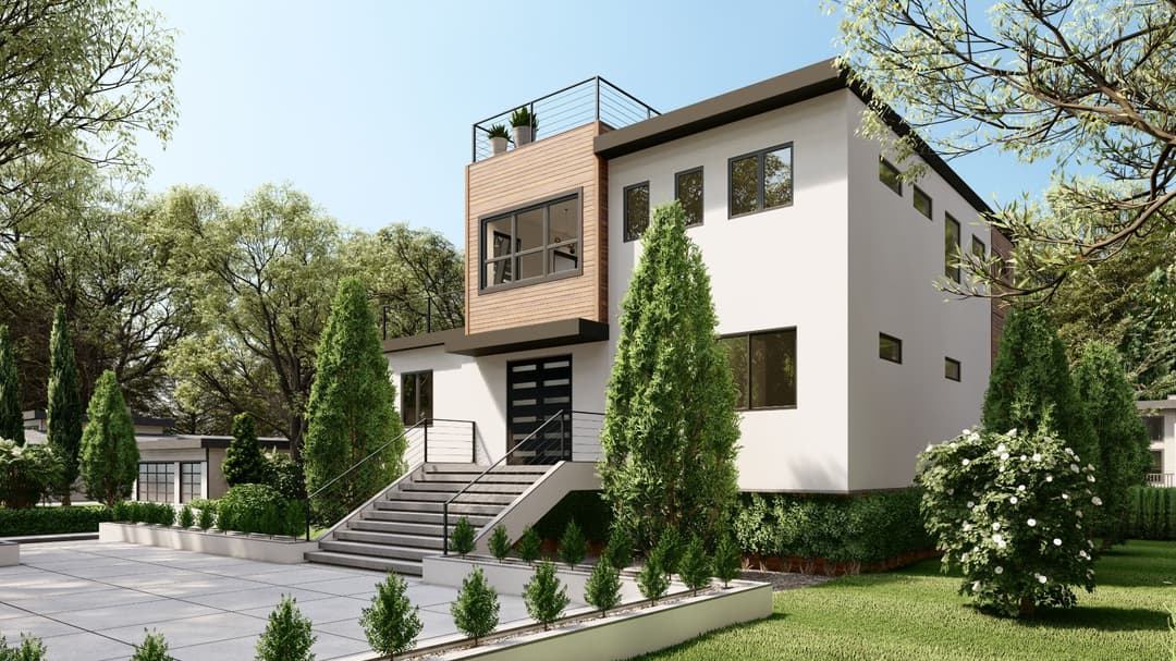 Model 9 exterior home features