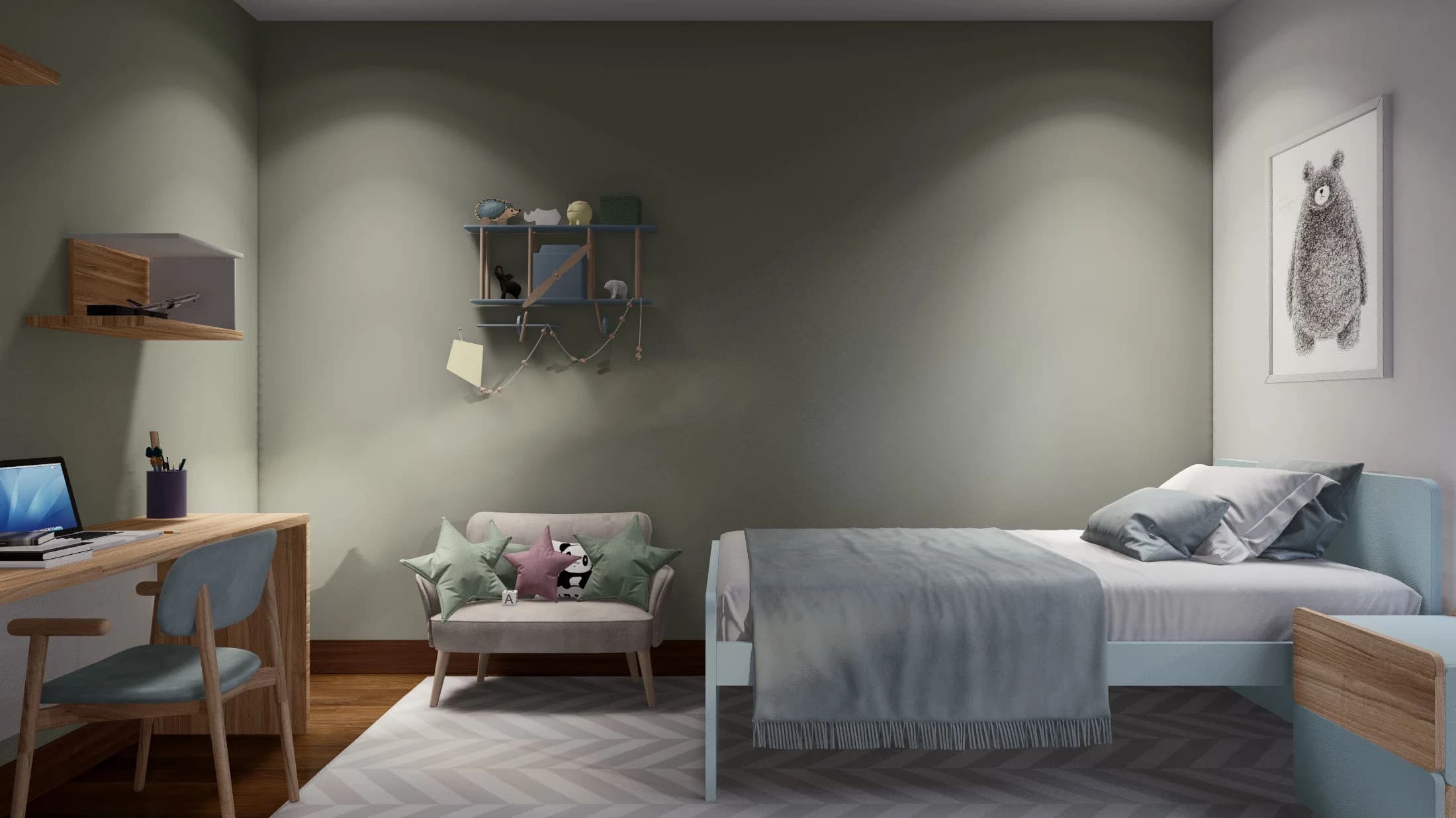 Model 2 bedroom home features