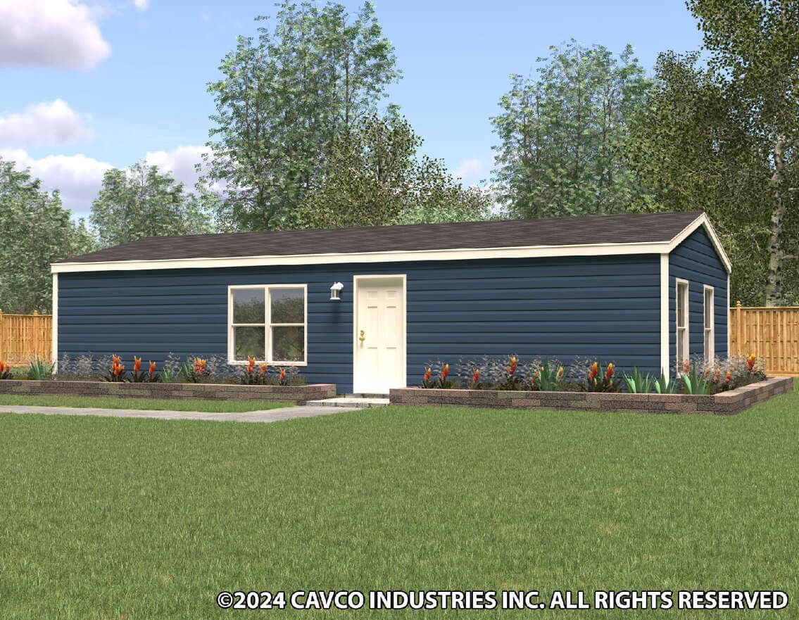 20' wide homes 20402b hero, elevation, and exterior home features