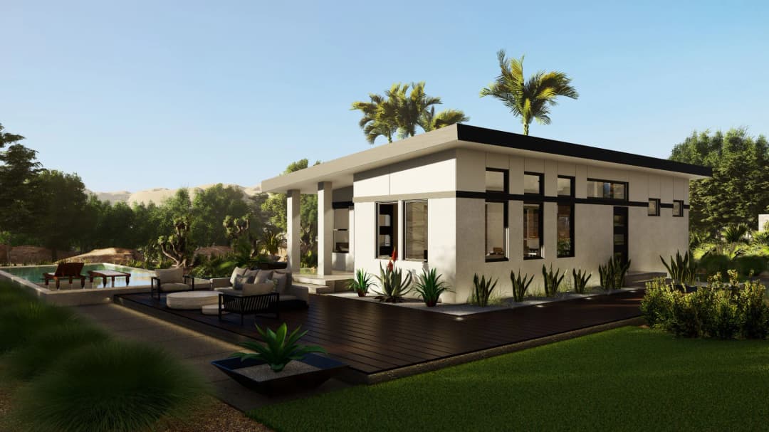 Model 26 exterior home features