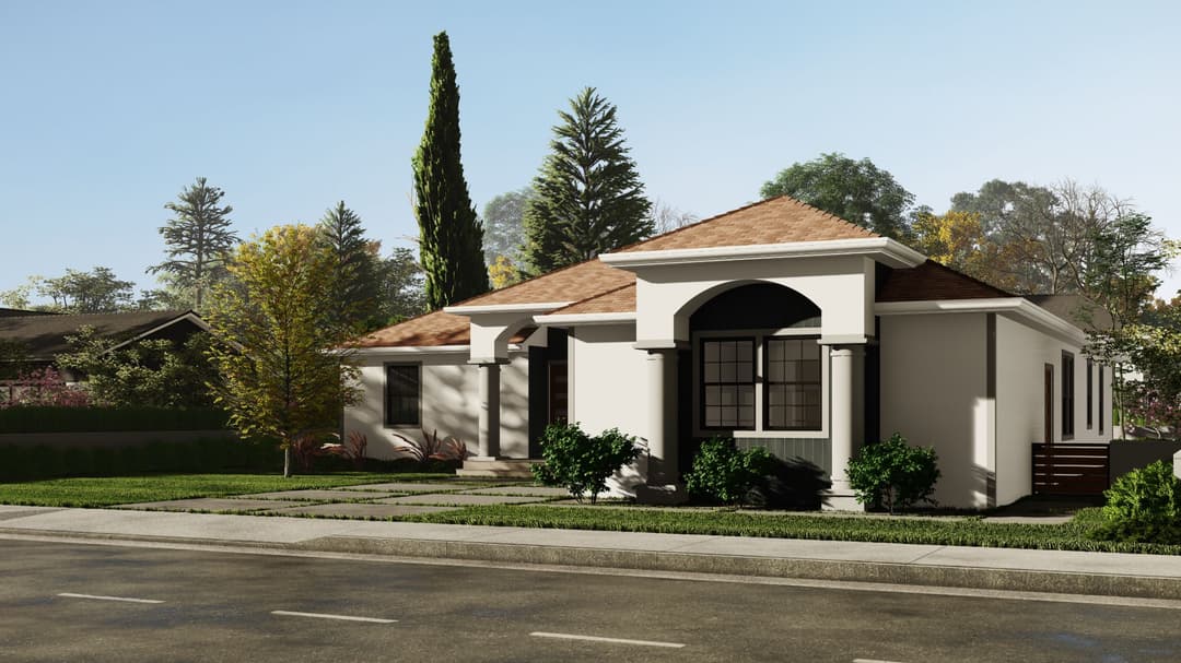 Model 13 exterior home features