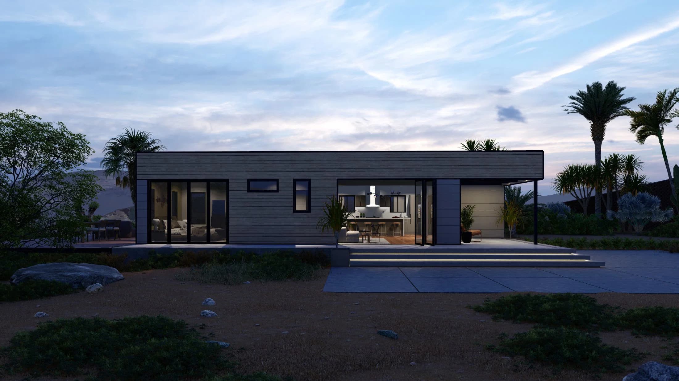 Model 18 exterior home features