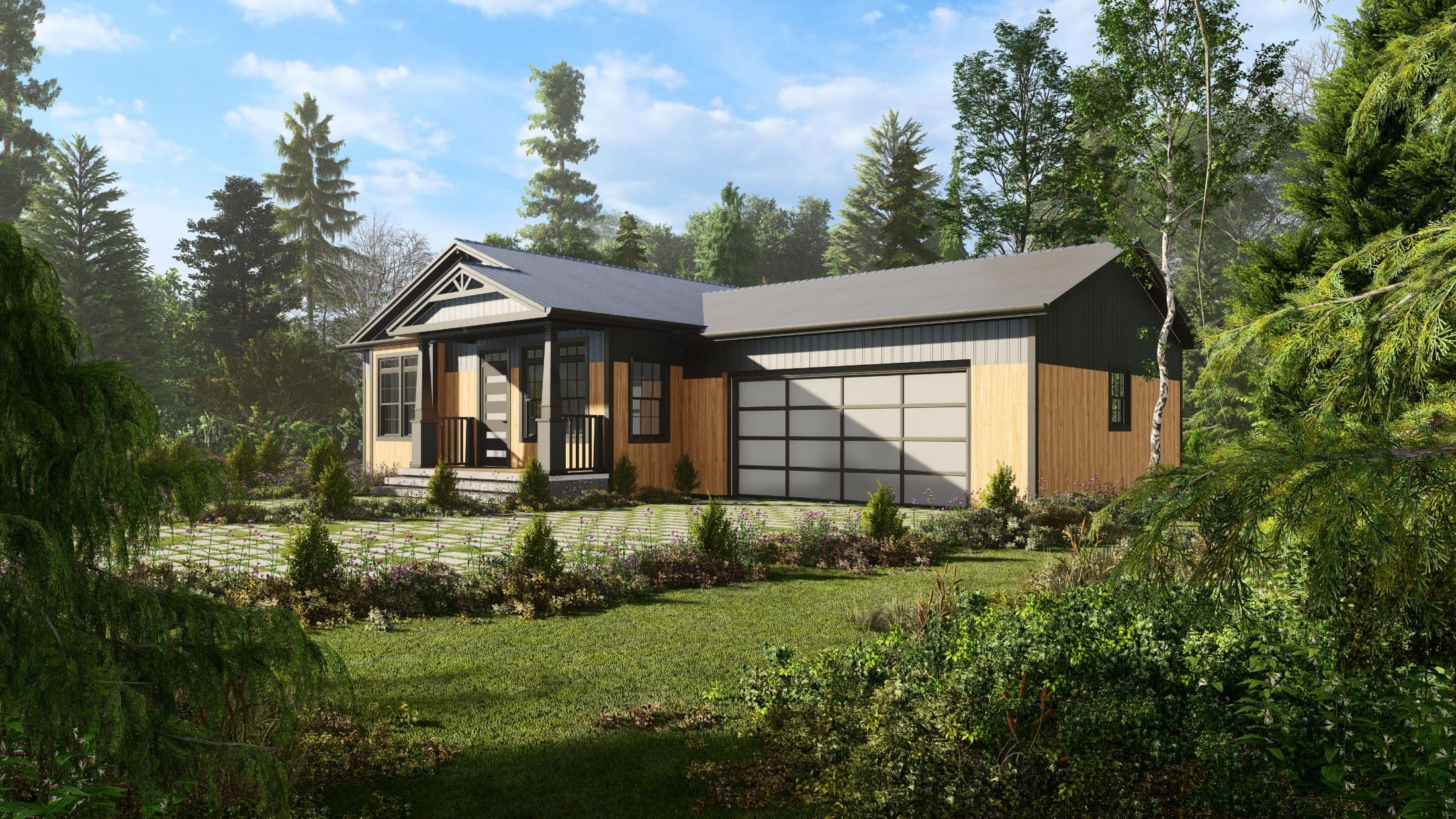 Model 14 exterior home features