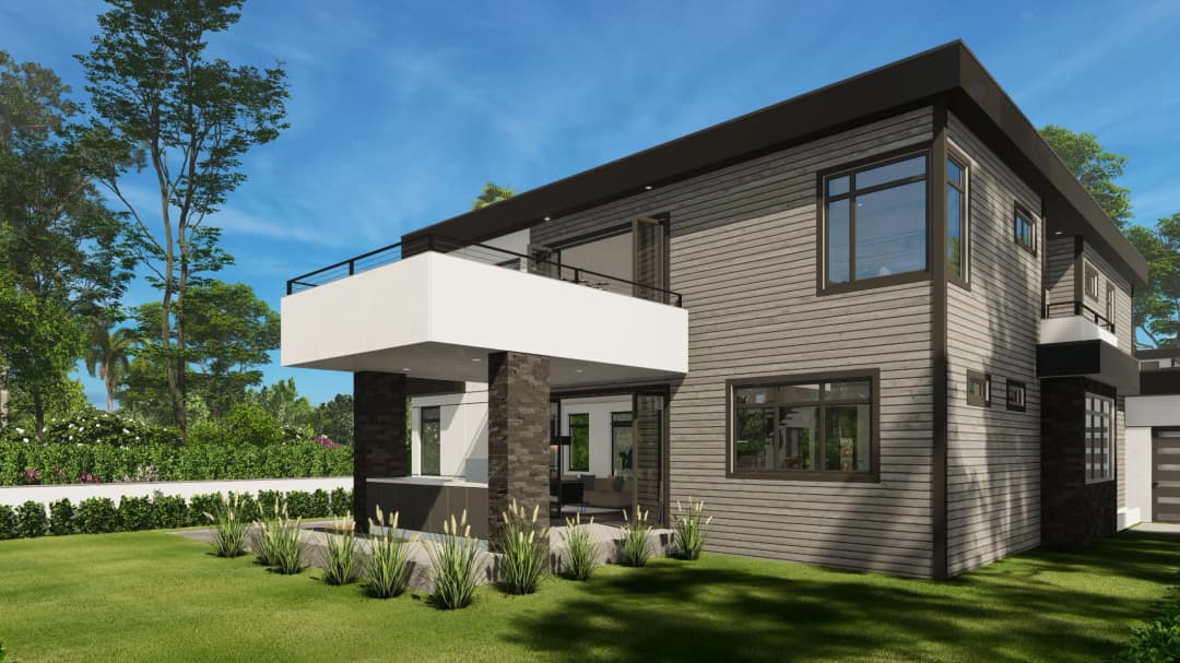 Model 1 exterior home features