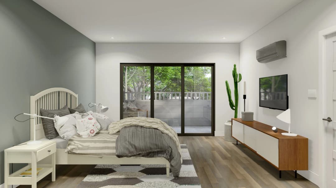 Multi family 2 bedroom home features