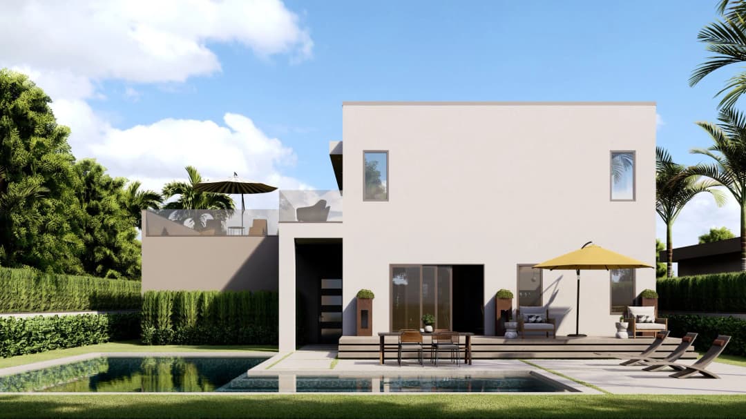Model 11 exterior home features