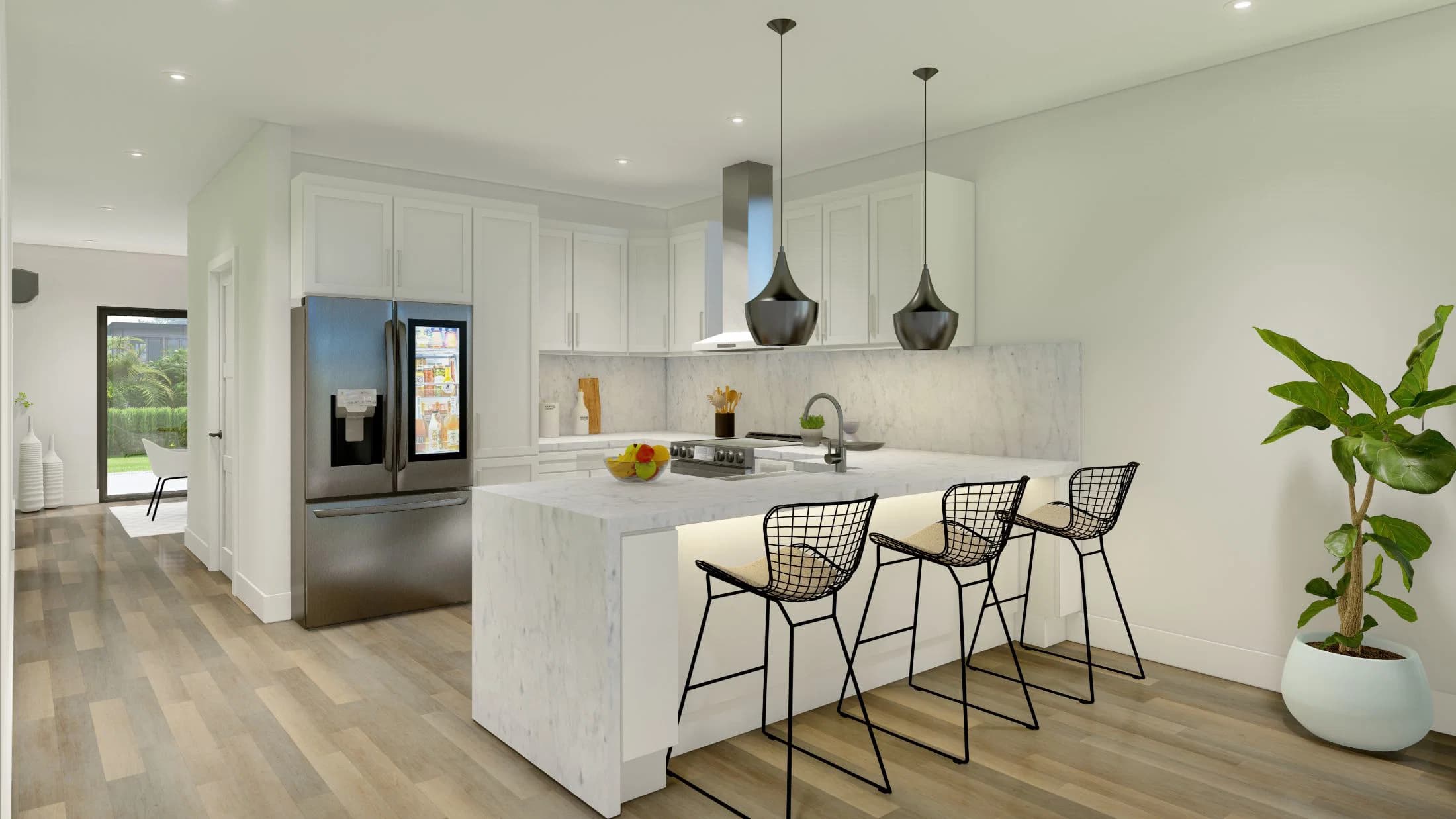 Multi family 3 kitchen home features