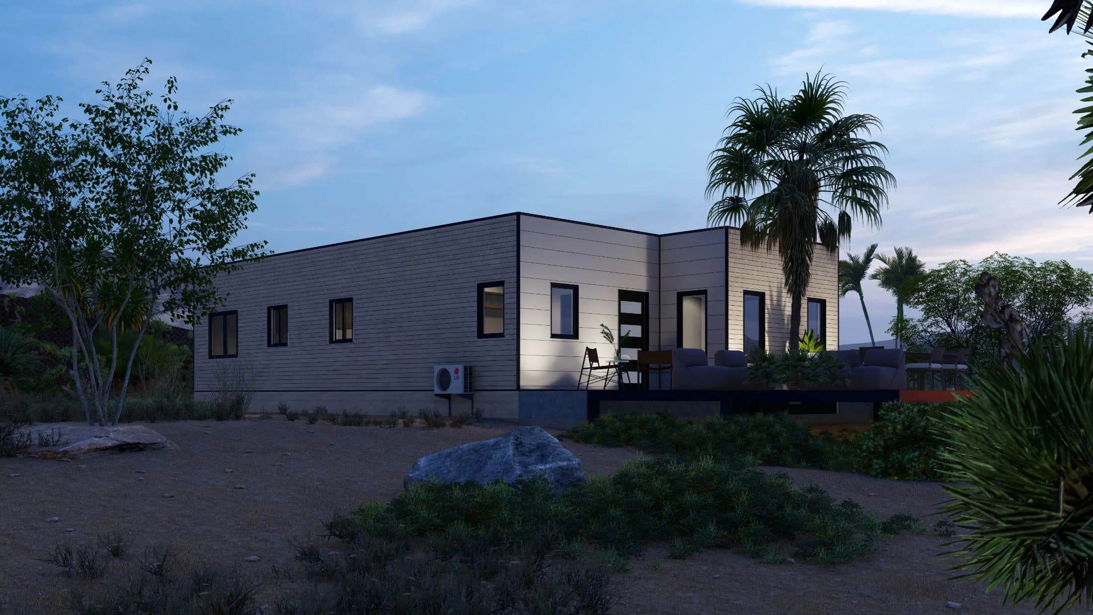 Model 18 exterior home features
