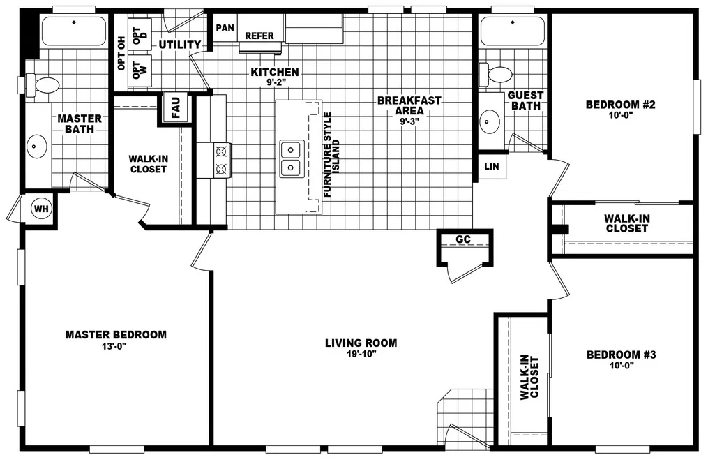 Mountain ridge 32483a floor plan home features