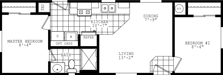 Economy plus 14402b floor plan home features