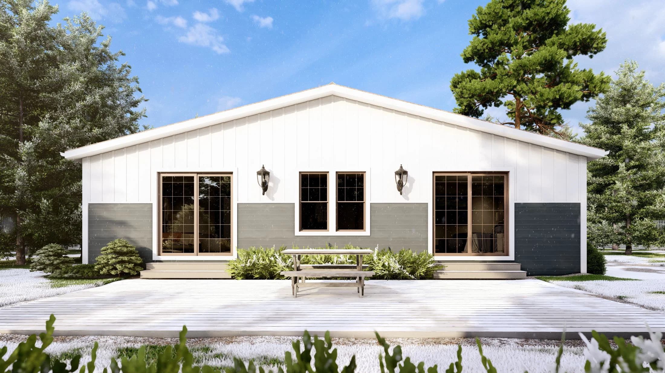 Model 16 exterior home features