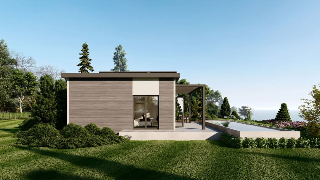 Model 8 exterior home features